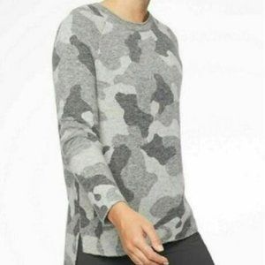 Athleta Camo Undercover Sweater Size XS / Small Gray Alpaca Wool Blend Pullover